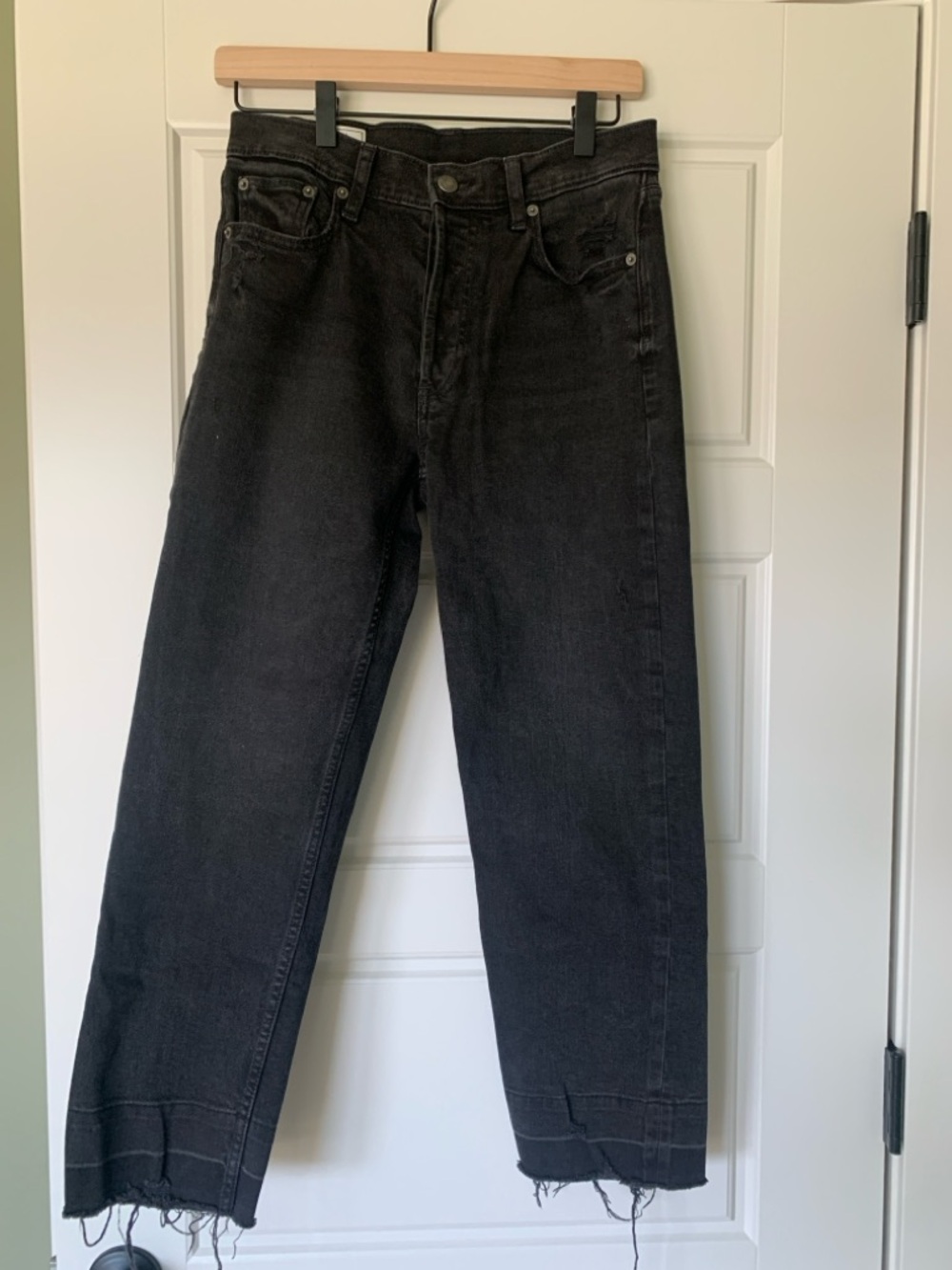 GAP womens Black Relaxed Straight Jeans